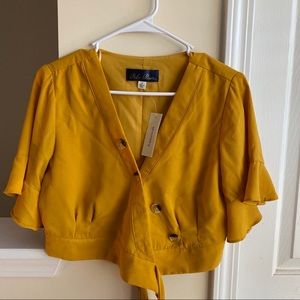 NWT! Francesca’s Button-Up Crop Top